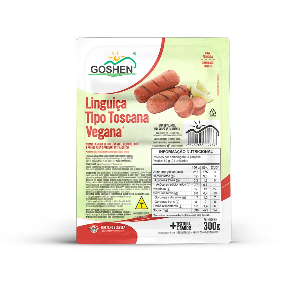 LINGUIÇA TOSCANA DE SOJA 300g